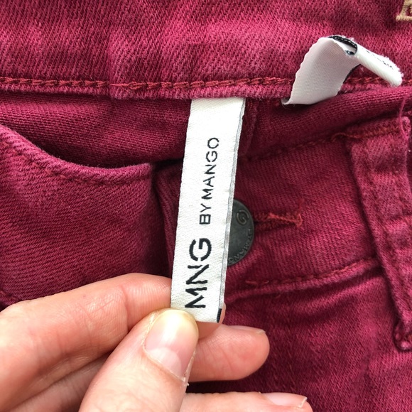 Mango burgundy Ella jeans size 8 - Picture 3 of 5
